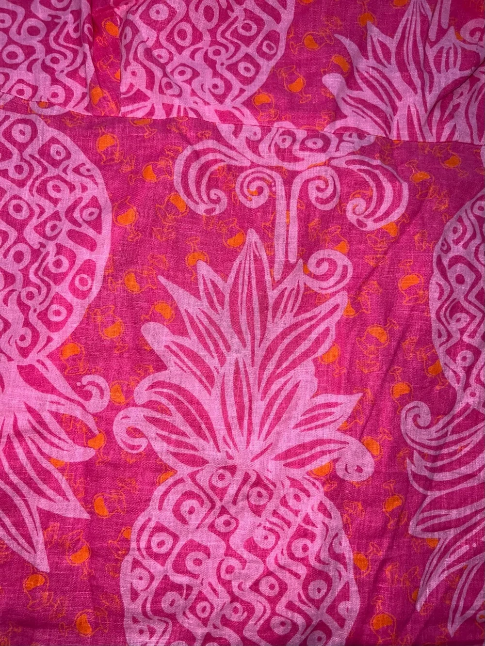 Lilly Pulitzer Pink Pineapple Print Tank with White Straps - Picture 4 of 5